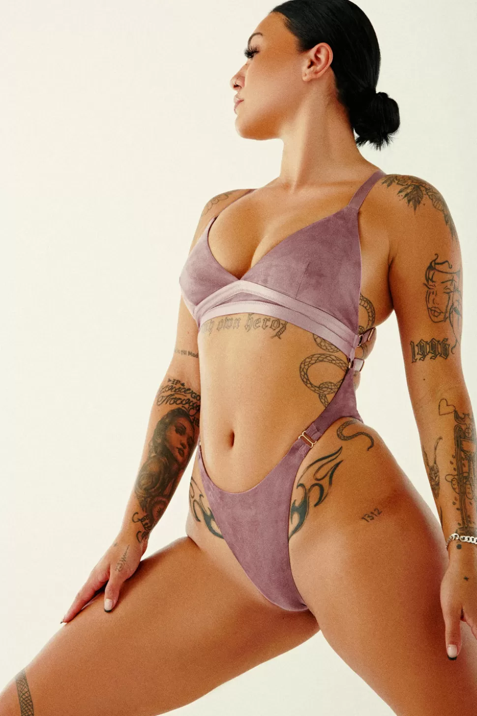 Women CXIX Body & Jumpsuits*Aphrodite Bodysuit - Lilac Suede