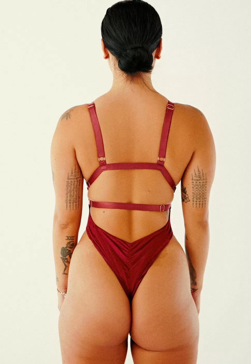 Women CXIX Body & Jumpsuits*Aphrodite Bodysuit - Maroon Suede