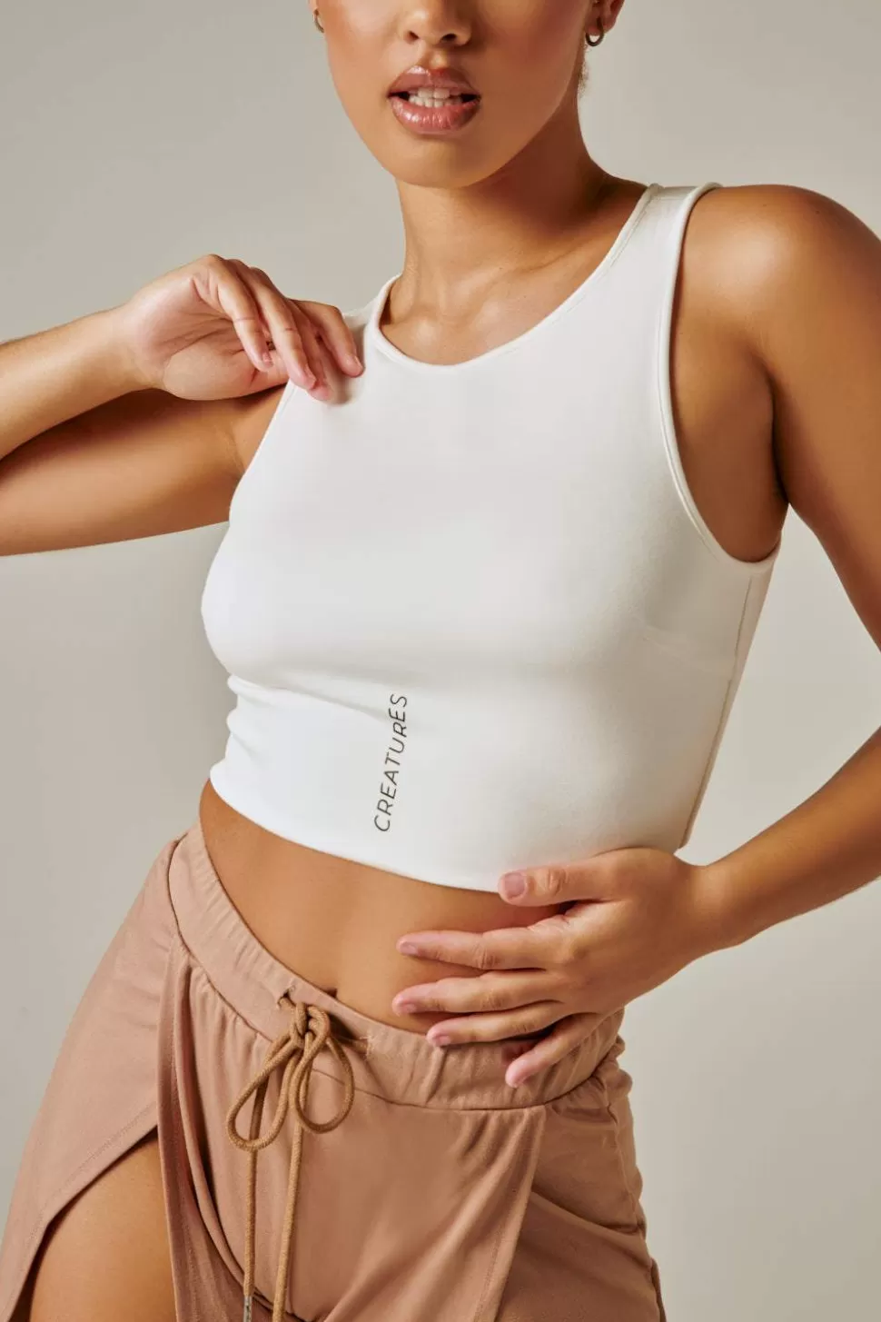 Women CXIX Tees & Tops*Creatures Crop Top - White