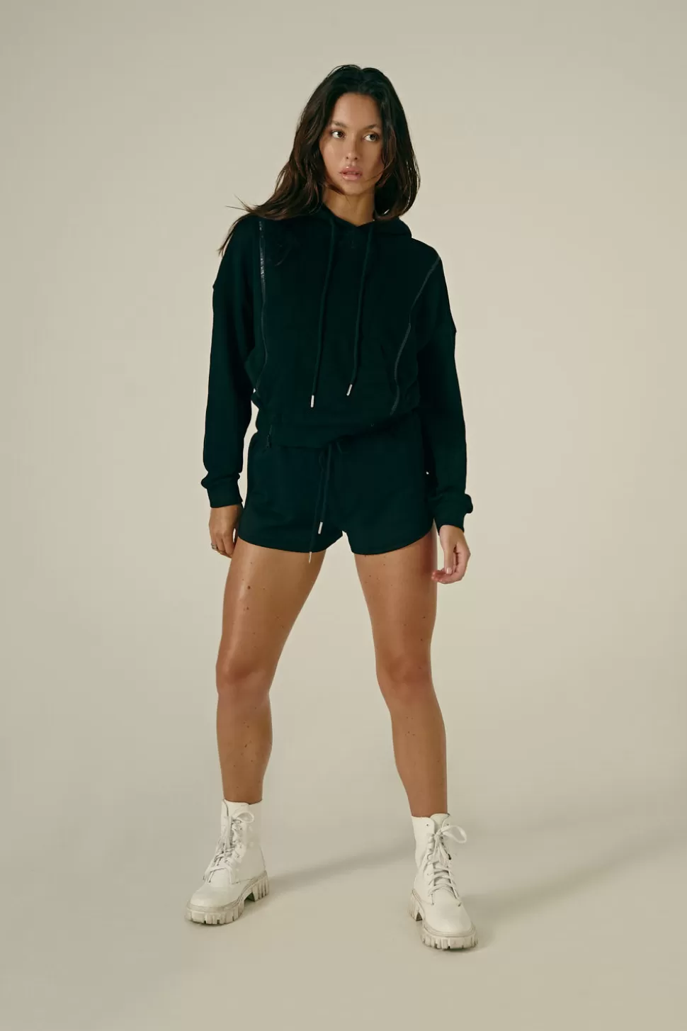 Women CXIX Joggers & Jumpers*Droptop Zip Hoodie - Black