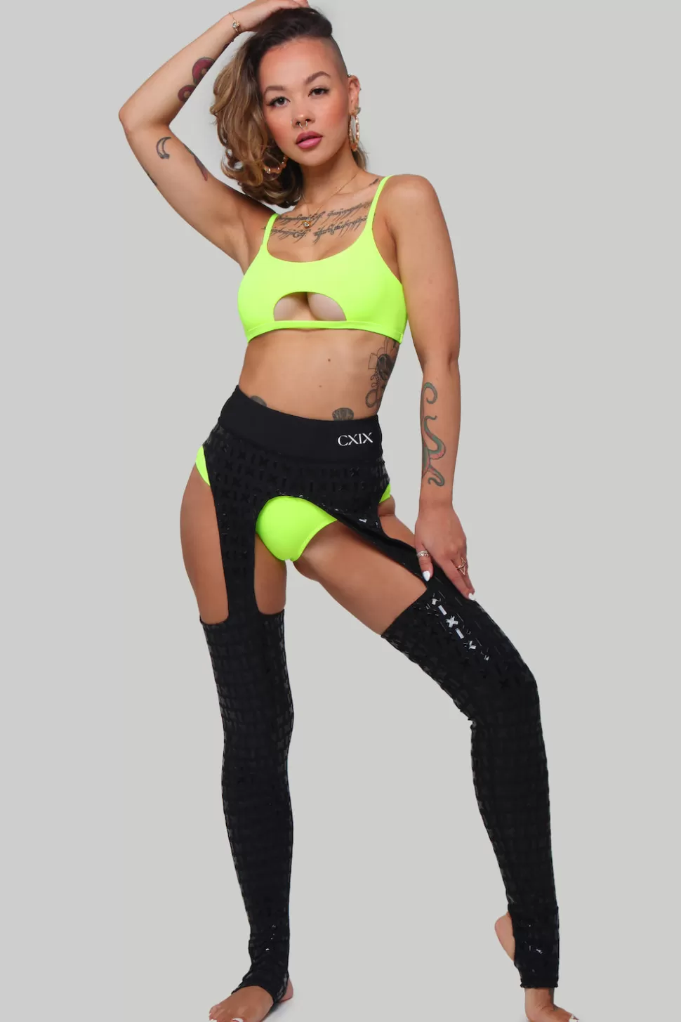 Women CXIX Leggings & Bikers*Gecko Grip™ Chaps: Black