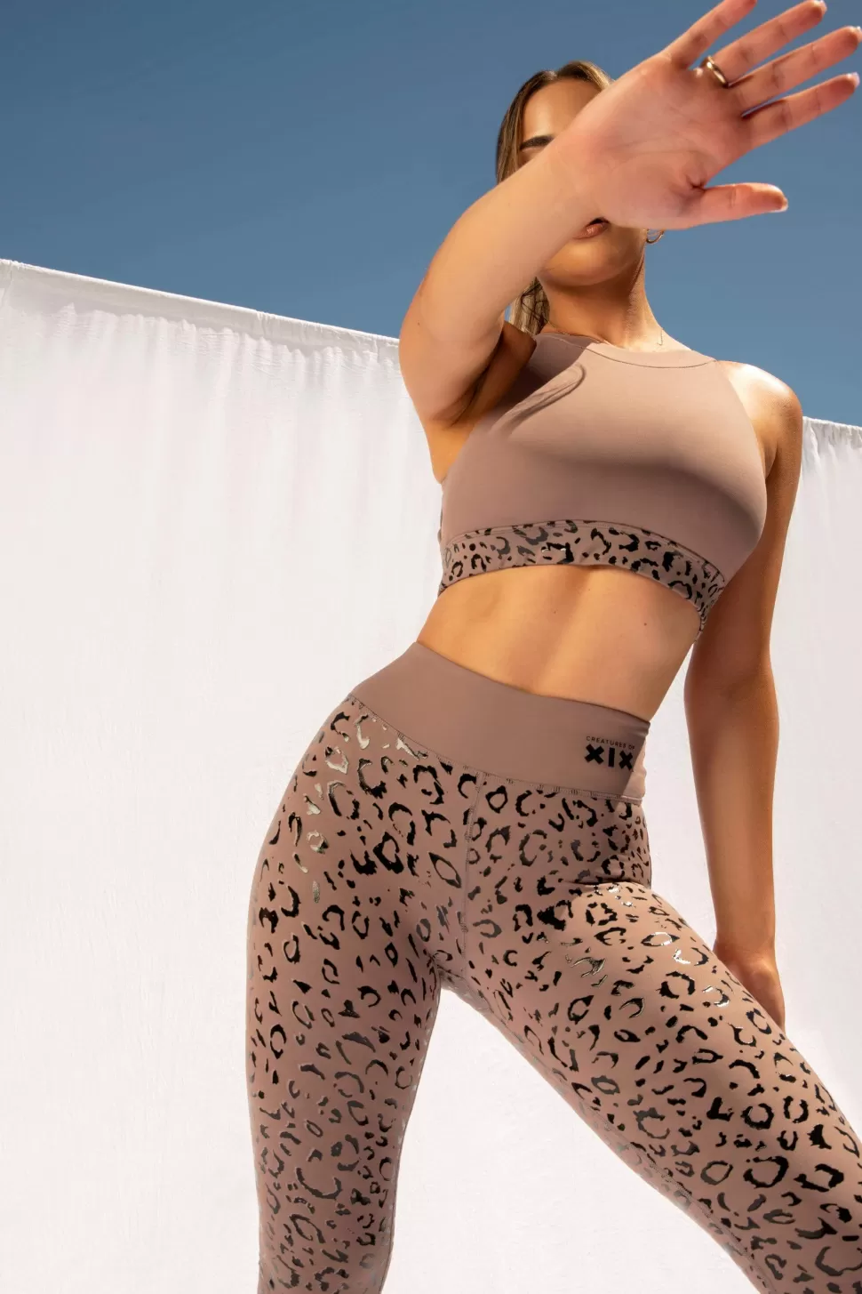 Women CXIX Gecko Grip™ Apparel*Gecko Grip™ Leggings: Dusky Leopard