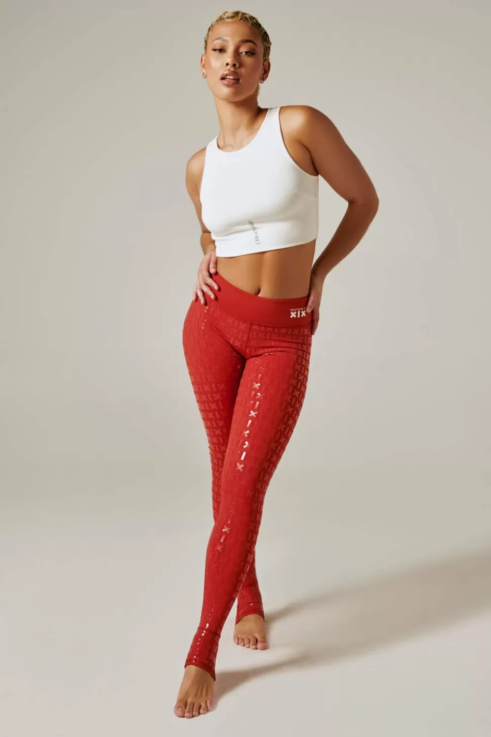 Women CXIX Gecko Grip™ Apparel*Gecko Grip™ Leggings: Red Rust