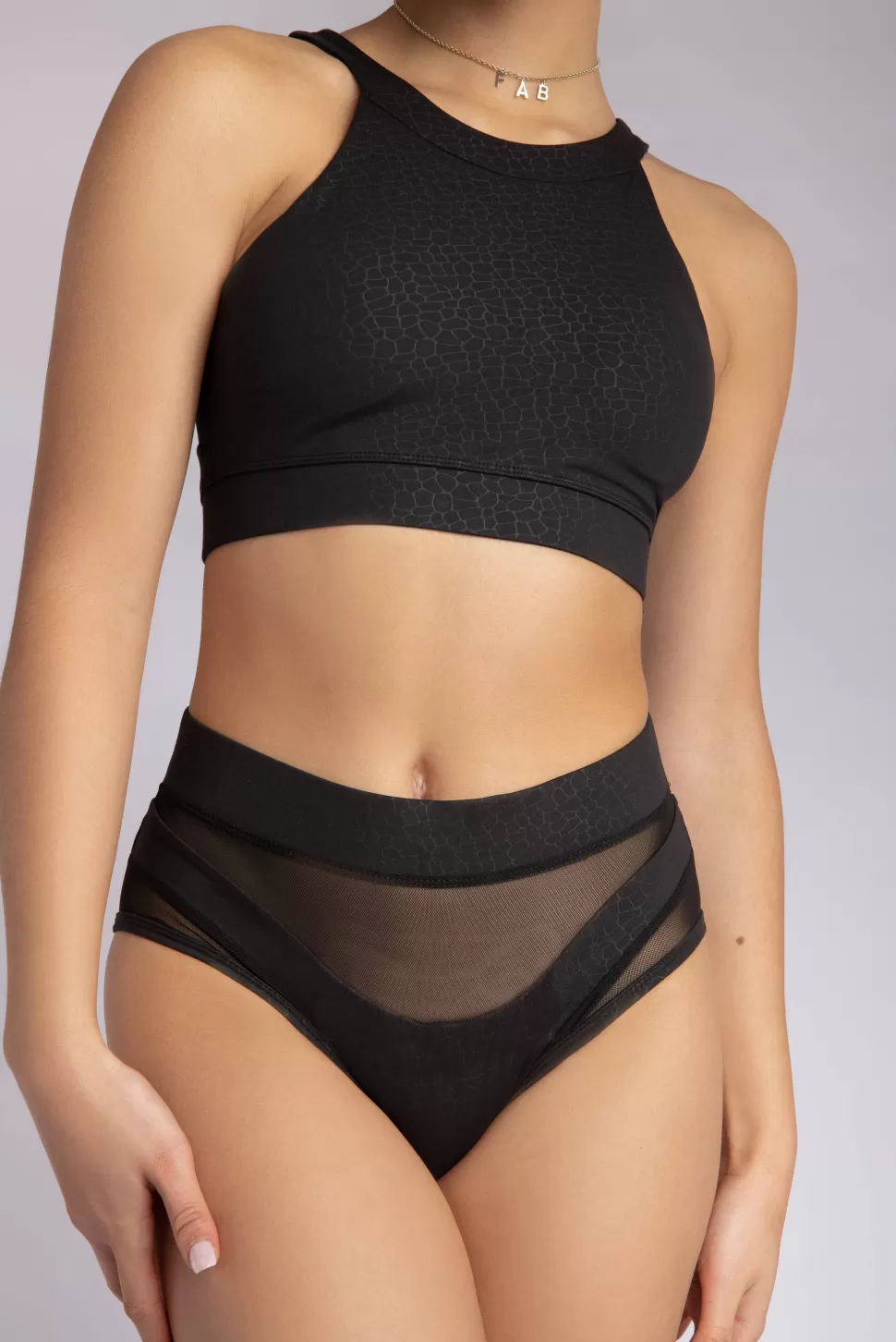 Women CXIX High Waisted Bottoms*High Waisted Bottoms - Black Croc