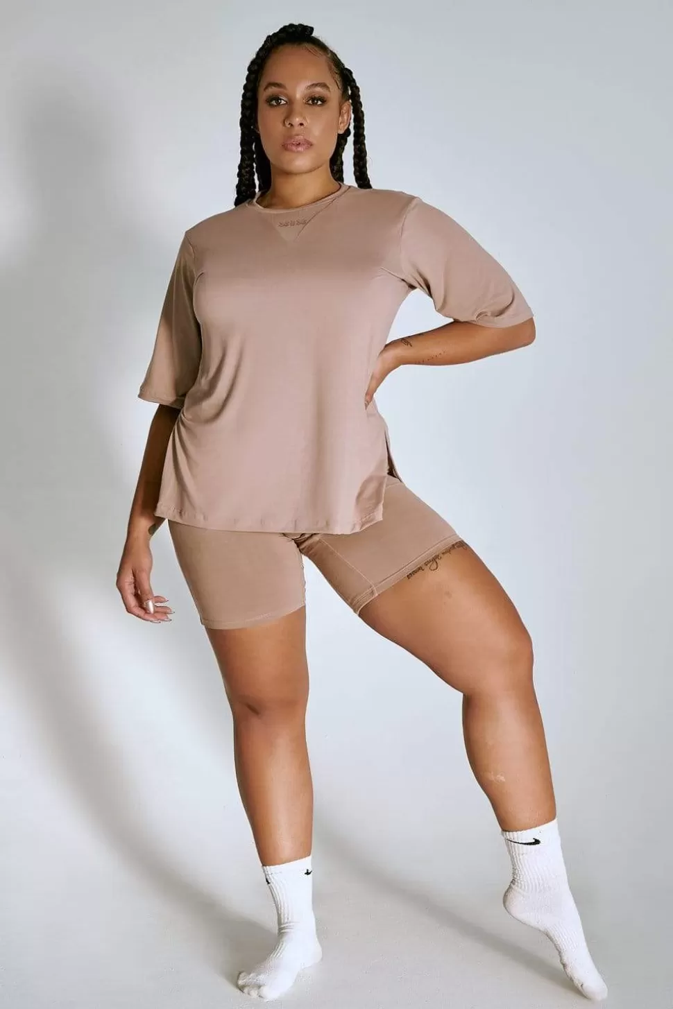 Women CXIX Tees & Tops*Luxlounge Oversized T-Shirt - Taupe