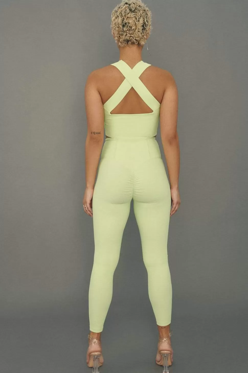 Women CXIX Tees & Tops*Move It Ribbed Corset Crop - Appletini