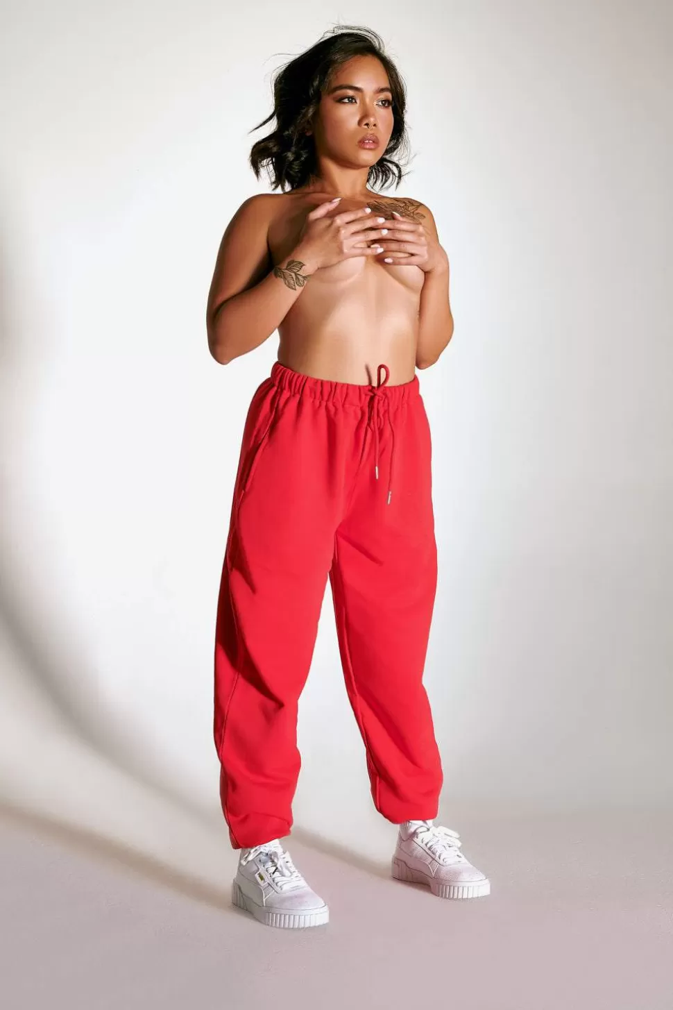 Women CXIX Joggers & Jumpers*Oversized Jogger Bottoms - Jalapeno