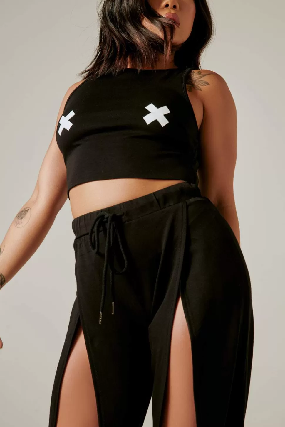 Women CXIX Tees & Tops*Xx Crop Top - Black